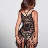 Sexy Women Fashion Bathing Suit Lace Crochet Tassel Bikini Cover Up Swimwear Cover up Summer Beach Dress