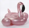 Rose Gold Flamingo Floats Sommar Simma Pool Floats Kids Vuxen Strand Vattenleksak Uppblåsbara Giant Swan Floating Raft Swim Ring