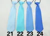 500 stks / partij Babyjongen School Bruiloft Elastische stropdas Neck Ties-Solid Plain Colors 24 Kind School Tie Boy T2I051