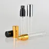 Hurtownie 300 sztuk / partia 10 ml Puste szklane butelki sprayu Refillable Atomizer Perfumy 10CC Butelka zapachowa