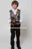 2018 Top Camo Boy039s Formal Wear Vests With Ties Camouflage Groom Boy Vest Cheap Satin Custom Formal Wedding Vests Camouf2920157