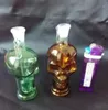 Klassische farbige Shisha-Totenkopfknochen aus Glas, zufällige Farbauswahl, Großhandel für Shisha-Zubehör aus Glas, Zubehör für Glasbongs