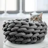 500g / pcs grosso fio chunky para tricô de mão diy crochet anti plebeing animal de estimação gato cão canil tecer tapete cama de cão cobertor travesseiro fio