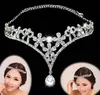 Panna młoda Frontlet Diamond Wedding Bride Headress Biżuteria Wisiorek Brwi