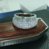 choucong Dazzling Princess Cut Stone 5A Zircone pietra 10kt Gold Filled Wedding Ring Set Sz 6-9 R66