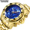 Temeite montre de Sport hommes Top marque montres à Quartz pour hommes grand cadran en acier inoxydable mâle horloge Relogio Masculino