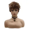 Perruques synthétiques bouclées courtes coiffure perruque Pixie Cut perruques de cheveux élégants pour les femmes Cosplay