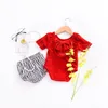 2018 Summer Baby Girl Rompers Short Sleeve Backless Bowknot Pleuche Romper Jumpsuit Infant Baby Corduroy Rompers Newborn Clothes 5 Colors
