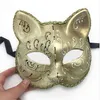 Sexy Women Cat Retro Phantom Maschera veneziana dipinta in maschera Maschera fatta a mano Cosplay Ballo di ballo Spettacoli Maschere per feste