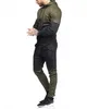 Tute da uomo con gradiente di design Felpe con cappuccio pieghettate verde blu Pantaloni da jogging attivi allentati elastici Uomo 2 pezzi Spedizione gratuita DRO1