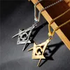 Retro Silber Gold Freimaurer Anhänger Schmuck Freimaurer AG Emblem Symbol religiöse Hip Hot Punk Rock Charm Halskette Juwel