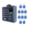 CDT FingerPrint Access Control Machine X6 med knappsats Fingeravtryckskanner för RFID Door Access Control System med 10st RFID Keyfobs