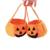 Smile Face Pumpkin Candy Handbag Dolcetto o scherzetto Tote Bag Festa di Halloween Natale Bambini Collezione di bomboniere Borse