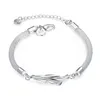 Feather Bracelet sterling silver plated bracelet ; High quatity fashion men and women 925 silver bracelet SPB361