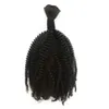 Mongools bulkhaar Afro Kinky Krullend Bulk Voor Vlechten Extensions van echt haar 8-26 inch Op voorraad FDSHINE