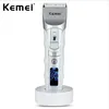 Kemei Professional Hair Clipper Akumulator Elektryczny LCD Włosów Trymer Hair Cążki Fryzjer Fryzjer Narzędzia do stylizacji dla mężczyzn Wtyczka UE