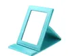 Tabletop Vanity Makeup Mirror Portable Folding Mirrors With PU Leather Standing Case Colorful Cosmetics Multi-used Tool Large SN1034