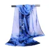 Nya Kvinnor Chiffon Silk Scarf Spring and Autumn Tillbehör Sommar Mjukt Tunn Solskyddsmedel Cape Shawls Girl Presenter Mix Colors