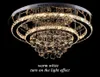 Modern Luxurious Generous Brilliant Stainless Steel LED Crystal Chandeliers Ceiling LightS Fixture Pendant Lamps Intelligent Remote Control