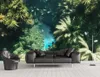Современные 3D обои гостиной европейский тропический тропический лес пейзаж обои домашнее декор водонепроницаемые обои для ванной высокого качества