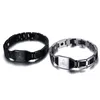 FTCool Mens Stainless Steel Magnetic Power Energy mason Mason Symbols Carbon Fiber Masonic Bracelet Health Benefits2515341