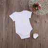 الصيف الرضع طفل رضيع ملابس أطفال بذلة playsuit رومبير أنا مدمن مخدرات الأب القلب رسالة مطبوعة الوليد ملابس الطفل للجنسين الطفل السروال القصير