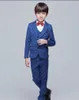 2018 Ny Design Boy Polyester Wear 3 stycken Barn Bröllop Groom Suits Boys Formal Bröllop / Födelsedag Tuxedos Anpassad