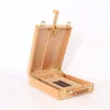 HBX-11 Portable Beech Sketch Box med Easel 36 27 11.5cm Trä Färgkonsthantverk Gåvor