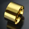 18k gold gf solid Stainless steel women Engagement wedding ring (r259) size 7-15