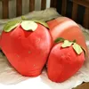 Câlin doux bande dessinée fraise en peluche oreiller grande bourrée anime rouge rose fruits coussin coussin décoration 20 pouces 50 cm