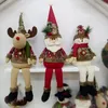 Lovely Deer Snowman Santa Claus Ornament Julfönster Dekoration Heminredning Kids X Mas Presentparty Favorit dec 420