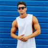 CHU YOGA 2018 Cotton Gym White tank top Sport T Shirt Workout Men sleeveless Running Training loose Fitness Vest Top Tshirt 387925164