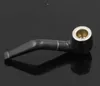 Mini Small Pipes Portable Tobacco Pipe Fashion Creative Black Filter Pipe Cigarette Holder Smoking Accessories Plastic Crafts