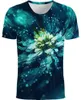 Yeni 3D T Gömlek Yıldızlı Gece Tee Gömlek Gizemli Evrensel Kısa Kollu Renkli Yıldız T-Shirt Baskı tişört Erkek Kadın Üst Çiftler S-5XL