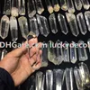 1kg Duży 11 cm-13cm Polerowane powierzchnia Facet Pęknięty wewnątrz Nieregularne Dolne Naturalne Clear Rock Mineral Crystal White Quartz Single Point Wand