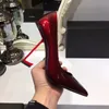 Women's black leather, naked leather shoes, pointed women pump, 110 mm fashion red bottom high heel shoes, women's wedding shoes 88