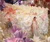 웨딩 파티 무대와 배경 장식에 대 한 15pcs / lot 60X40CM 로맨틱 인공 로즈 수국 꽃 벽 많은 색상