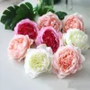 10 pièces Simulation noyau pivoine fleur tête soie fleur bricolage mariage fleur mur fond décoration maison table affichage faux Roses