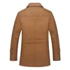 Yeni Kış Sıcak Ceket Erkekler Casual Slim Fit Ceket Kalın Rüzgarlık Yün Palto Palto Jaket Erkekler Siper Peacoat Ceketler 5XL