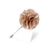 Blomma lapel pin brosch handgjord blomma brosch pin för män mode bröllop kostym för samling, gåva, boutonniere