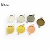 BoYuTe 50Pcs Round 10121416182025MM Cameo Cabochon Base Setting Diy Connector Charms Blank Tray Jewelry Findings Silver Pla7276459