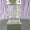 10 "Okrągłe Luksusowe Akrylowe Kryształowe Strands 2 Tier Wedding Cake Stand of Party Decoration