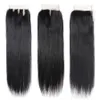 Brasilianska Virgin Human Hair Lace Closes Body Wave Loose Wave Deep Wave Straight Kinky Straight Natural Black 4x4 Spets Avslutningar Ms Joli