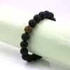 12 Constellation Naturel Noir Onyx 10mm Lava Tiger eye Pierre Perles Hommes Bracelet Leo Lovers Energy Strand pulseras