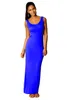 Women Long Tank Dresses Summer Candy Color 15 Colors Sexy Slim Fit Bodycon Dress Sleeveless O-neck Beach Bottoming Dress