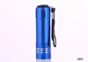 Torcia portatile da ciclismo all'aperto a 9 LED Mini torce led Zoom Alluminio UV Ultra Violet Flash Light2887302