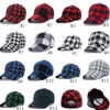 Plaid Hat Baseball Cap Bawełna Plaid Snapback Caps Unisex Hip-Hop Regulowany Cap Casual Outdoor Headwear Hats 14Colors GGA1079