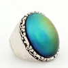 Christmas Magic Colorful Big Stone Rings High Quality Antque Silver Ring MJ RS009 026