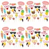 21pcs / Set Photo Stand accessoires Photographie Masque Masque Carte de papier Mariage / Anniversaire / Équipe Bride Party Decoration Cadeau Cadeau Sea Beach