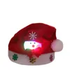 Enfant LED Noël Éclairage Chapeau Père Noël Renne Bonhomme De Neige Cadeaux De Noël Cap Nuit Lampe Éclairage Décoration